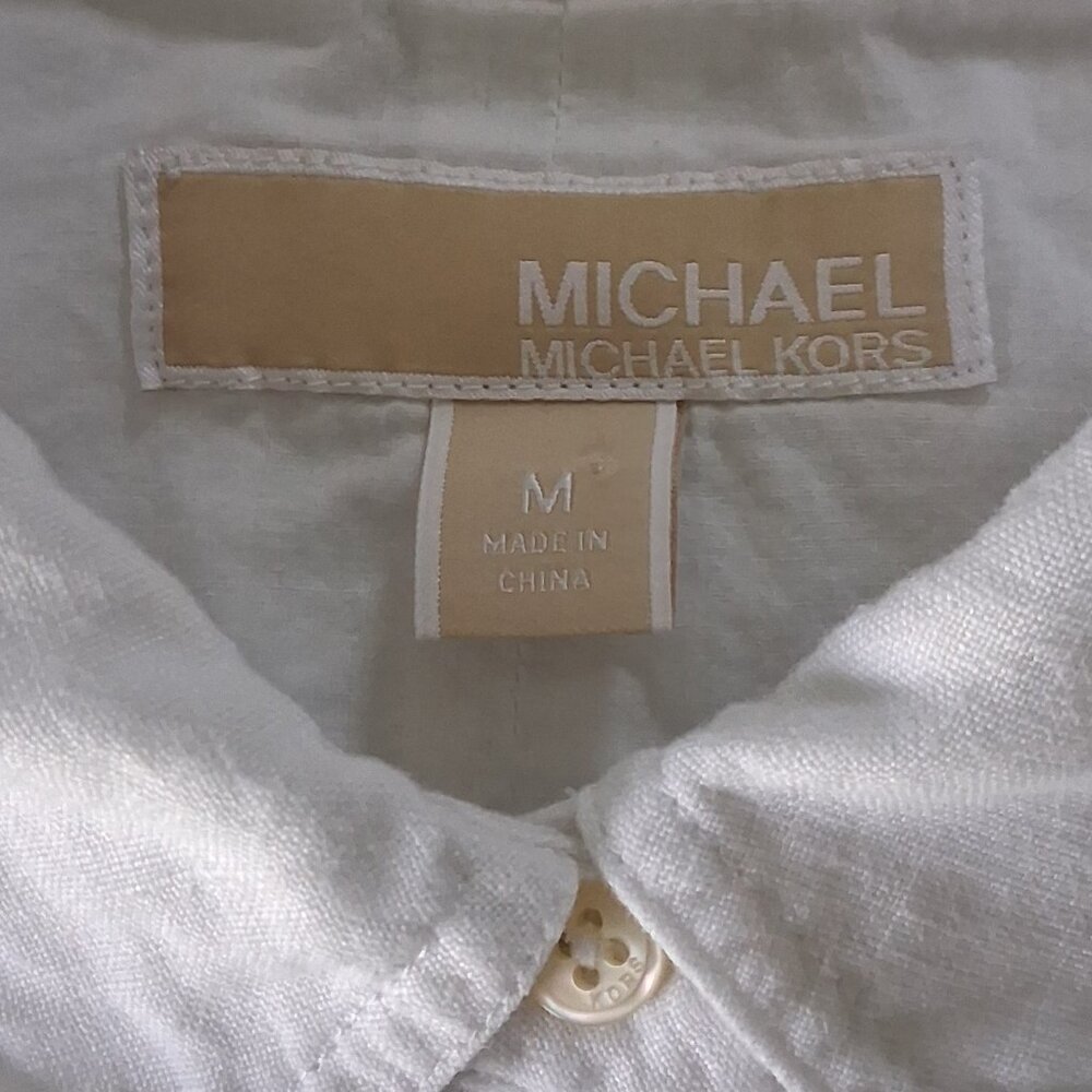 Michael Kors White Sleeveless Midi Shirt Dress - Picture 5 of 16